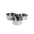 Set de gatit 4 piese Eataly, Homla, 1 L / 1.5 L / 2.5 L, inox/plastic, argintiu