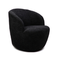 Fotoliu pivotant Svingen, Homla, 77x65.5x69 cm, MDF/poliester, negru