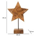 Sculptura decorativa Star, Mauro Ferretti, 28x12x42 cm, tec reciclat, lucrat manual, model unicat, maro