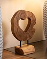 Sculptura decorativa Hasi, Mauro Ferretti, 20x10x28 cm, tec reciclat, lucrat manual, model unicat, maro