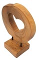 Sculptura decorativa Hasi, Mauro Ferretti, 20x10x28 cm, tec reciclat, lucrat manual, model unicat, maro