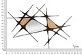 Decoratiune de perete Absy, Mauro Ferretti, 114x80 cm, fier/MDF, negru/maro