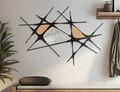 Decoratiune de perete Absy, Mauro Ferretti, 114x80 cm, fier/MDF, negru/maro
