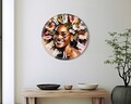 Ceas de perete Kourt, Mauro Ferretti, 60x60 cm, MDF, multicolor