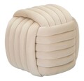 Taburet Softy, Mauro Ferretti, 45x45x45 cm, MDF/catifea din policoton, crem