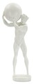 Statueta / figurina decorativa Atlas, Mauro Ferretti, 18x12.5x50 cm, polirasina, alb