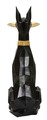 Statueta / figurina decorativa cu tava Dog Ory, Mauro Ferretti, 30x64x91 cm, polirasina/metal, negru/auriu