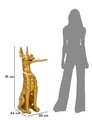 Statueta / figurina decorativa cu tava Dog Pit, Mauro Ferretti, 30x64x91 cm, polirasina/metal, auriu
