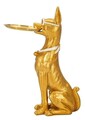 Statueta / figurina decorativa cu tava Dog Pit, Mauro Ferretti, 27x51x74 cm, polirasina/metal, auriu