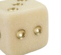 Figurina decorativa Zar Dice Quarzy, Mauro Ferretti, 8x8x8 cm, polirasina, alb/auriu