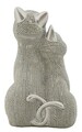 Statueta / figurina decorativa Cats Sparky Couple, Mauro Ferretti, 13x10x21 cm, polirasina, argintiu