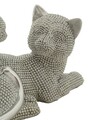Statueta / figurina decorativa Cat Sparky With Kid, Mauro Ferretti, 19x9x13 cm, polirasina, argintiu