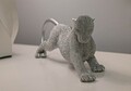 Statueta / figurina decorativa Panter Sparky, Mauro Ferretti, 32x9x11 cm, polirasina, argintiu