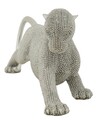Statueta / figurina decorativa Panter Sparky, Mauro Ferretti, 32x9x11 cm, polirasina, argintiu