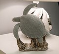 Statueta / figurina decorativa Turtle Sparky, Mauro Ferretti, 19x10.5x22 cm, polirasina, argintiu