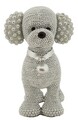 Statueta / figurina decorativa Poodle Dog Sparky, Mauro Ferretti, 15x9.5x15 cm, polirasina, argintiu