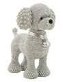 Statueta / figurina decorativa Poodle Dog Sparky, Mauro Ferretti, 15x9.5x15 cm, polirasina, argintiu