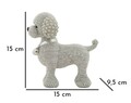 Statueta / figurina decorativa Poodle Dog Sparky, Mauro Ferretti, 15x9.5x15 cm, polirasina, argintiu