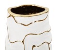 Vaza Lia, Mauro Ferretti, 12x12x29.5 cm, ceramica, alb/auriu