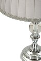 Lampa de masa Tilly, Mauro Ferretti, 1 x E27, 40W, 25x46 cm, metal/sticla/textil, argintiu