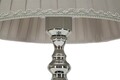 Lampa de masa Tilly, Mauro Ferretti, 1 x E27, 40W, 25x46 cm, metal/sticla/textil, argintiu