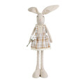 Decoratiune iepure cu rochie Lupe, Homla, 68 cm, poliester, bej