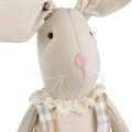 Decoratiune iepure cu rochie Lupe, Homla, 68 cm, poliester, bej