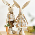 Decoratiune iepure cu rochie Lupe, Homla, 68 cm, poliester, bej
