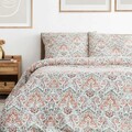 Lenjerie de pat King Size, Agra, Homla, 3 piese, 200x220 cm, bumbac, multicolor