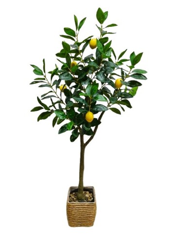 Planta artificiala Lemon, Homla, 115 cm, plastic, verde/bej