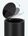 Cos de gunoi cu pedala 3L, Songmics, 23.8x18.8x25.7 cm, otel/plastic, negru