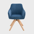 Scaun Pema, Homla, 60x56x82 cm, lemn/catifea din poliester, albastru