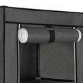 Dulap textil pentru haine Organiser, Songmics, 150x45x175 cm, material netesut/otel, gri
