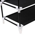 Pantofar textil, Songmics, 27 perechi pantofi, 58x28x162 cm, material netesut/otel, negru