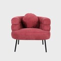 Fotoliu Suave, Homla, 87x80x72 cm, metal/textil, rosu claret