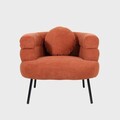Fotoliu Suave, Homla, 87x80x72 cm, metal/textil, caramiziu