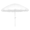 Umbrela cu manivela pentru gradina/terasa Chilubi, 250x245 cm, otel/poliester, alb