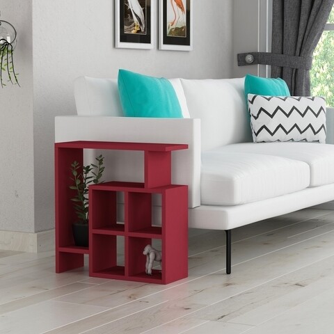 Masuta pentru living Mondri, Decotie, 55x20x57 cm, visiniu