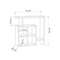 Masuta pentru living Mondri, Decotie, 55x20x57 cm, visiniu