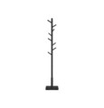 Cuier cu 8 agatatori Tree, Vasagle, 30x30x175 cm, lemn de arbore de cauciuc/MDF, negru