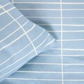 Lenjerie de pat dubla Grila, Homla, 3 piese, 160x200 cm, bumbac, albastru
