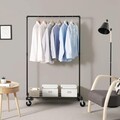 Suport mobil pentru umerase, Songmics, 100x49x163 cm, max 90 kg, otel, negru
