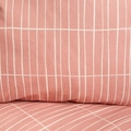Lenjerie de pat dubla Grila, Homla, 3 piese, 160x200 cm, bumbac, roz
