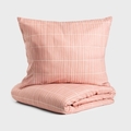 Lenjerie de pat King Size, Grila, Homla, 3 piese, 200x220 cm, bumbac, roz