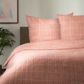Lenjerie de pat King Size, Grila, Homla, 3 piese, 200x220 cm, bumbac, roz