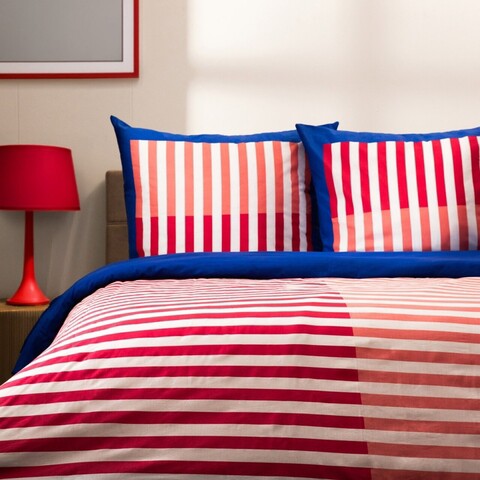 Lenjerie de pat King Size, Color Vibes, Homla, 3 piese, 200x220 cm, bumbac, multicolor
