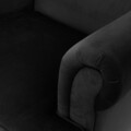 Fotoliu Fossby, Homla, 86x85x108 cm, lemn/catifea din poliester, negru