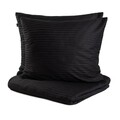 Lenjerie de pat dubla Agnes, Homla, 3 piese, 160x200 cm, bumbac/poliester, negru