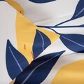 Lenjerie de pat pentru o persoana Sidrum, Homla, 140x200 cm, 2 piese, microfibra din poliester, albastru/galben