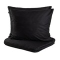 Lenjerie de pat King Size, Agnes, Homla, 3 piese, 200x220 cm, bumbac/poliester, negru